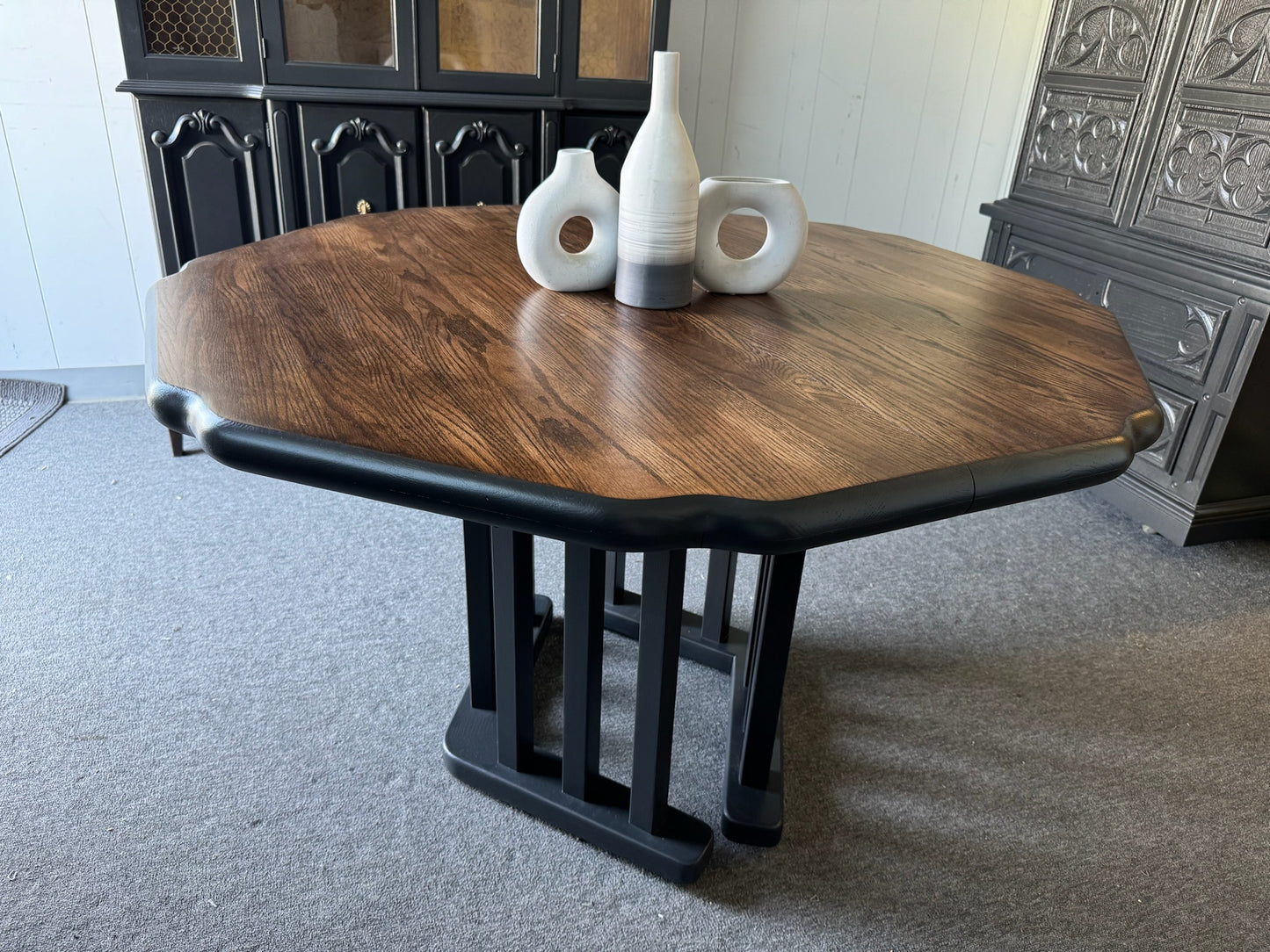 Black/ Wood Dining Table