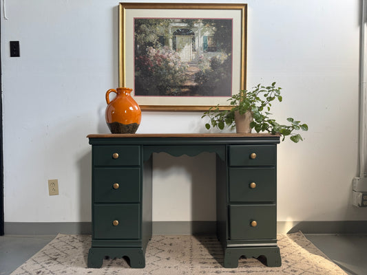 Deep Green & Stained Top