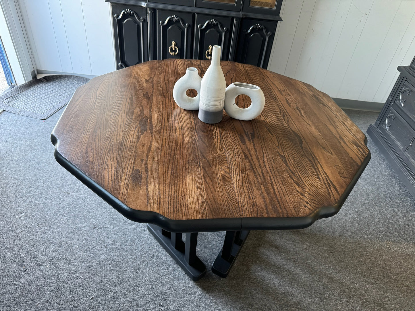 Black/ Wood Dining Table