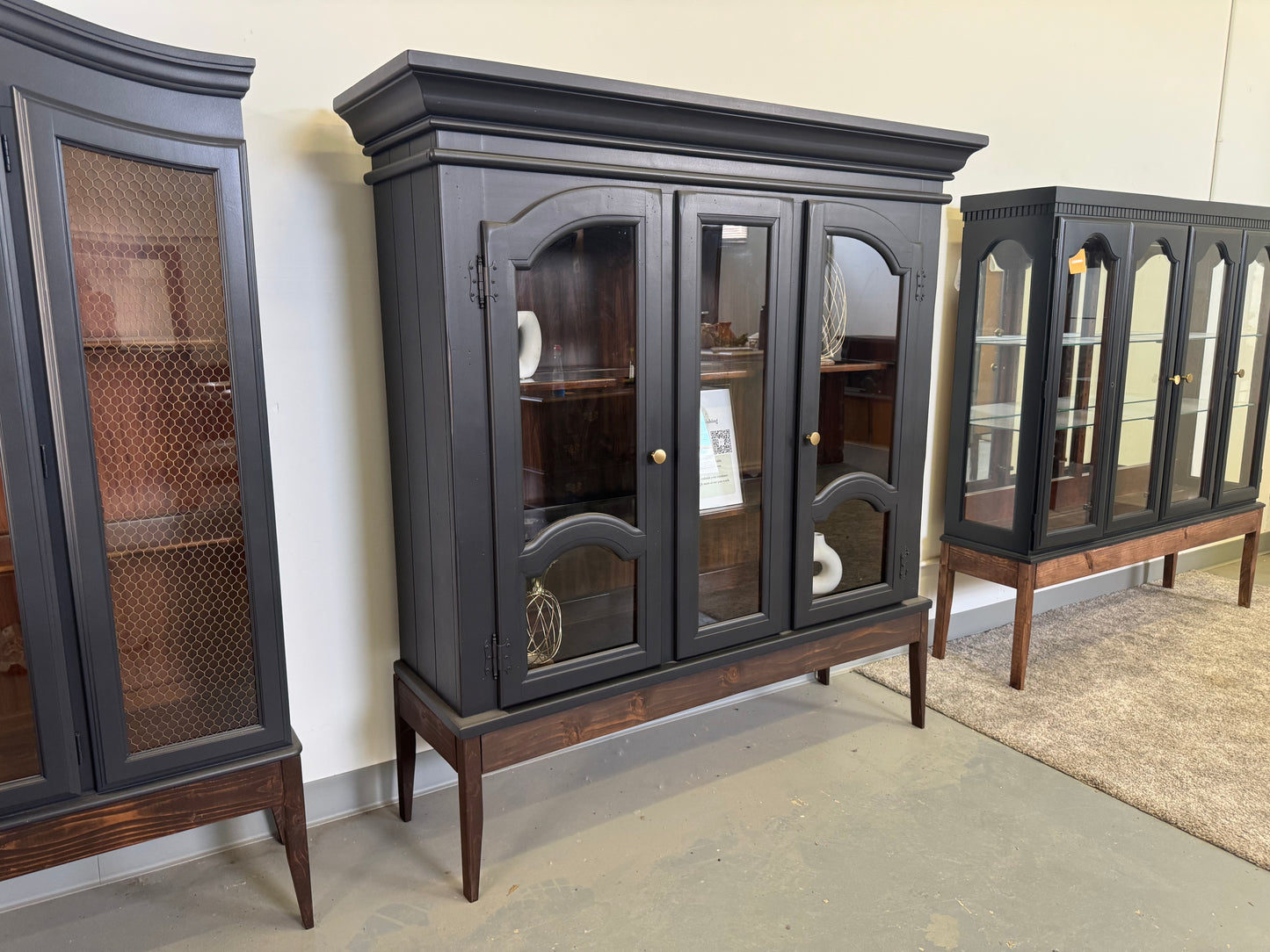 Modern Black Hutch