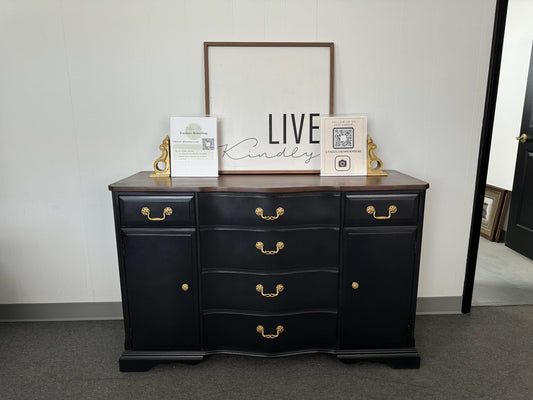 Stained Top Black Buffet