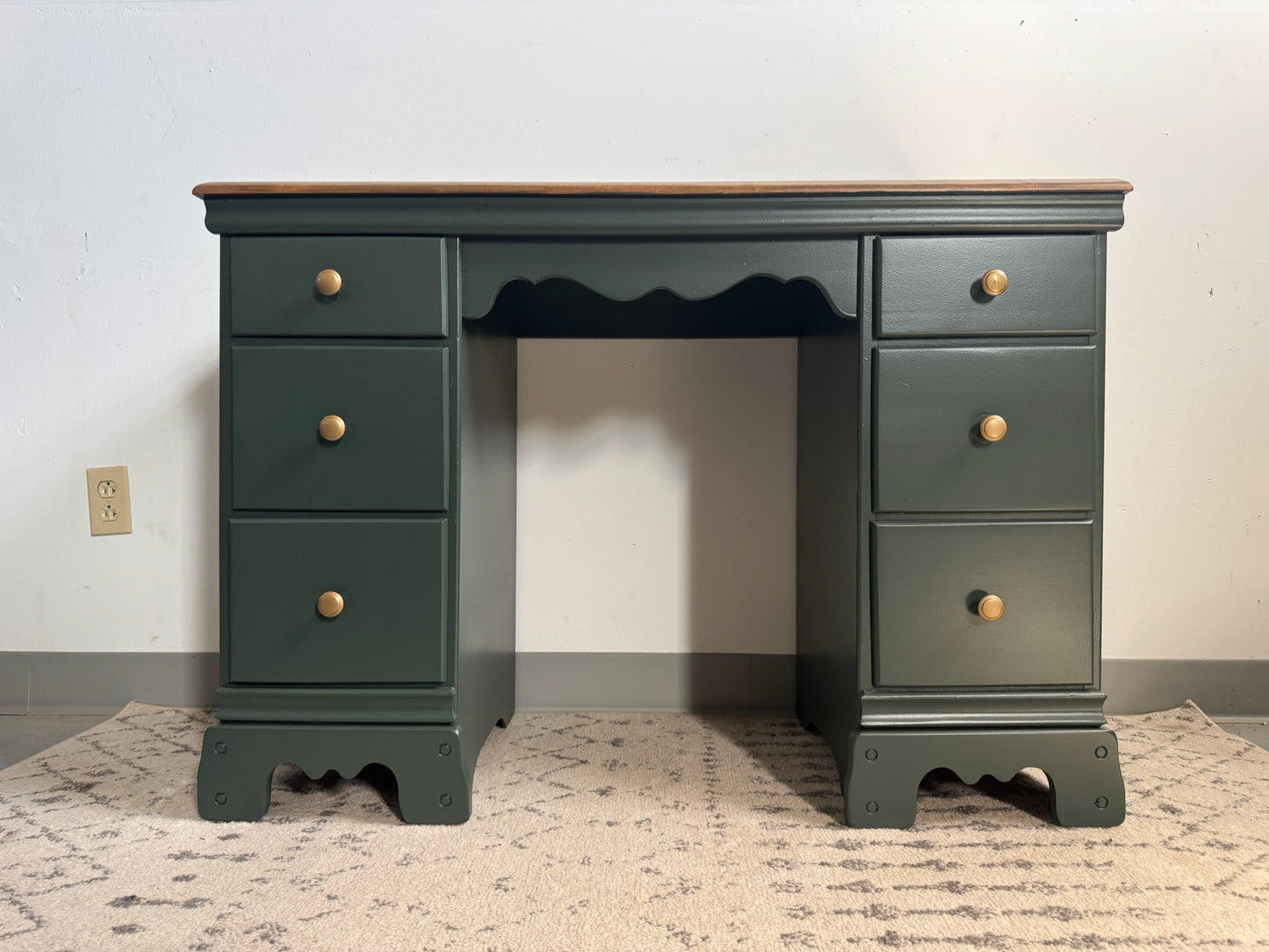 Deep Green & Stained Top