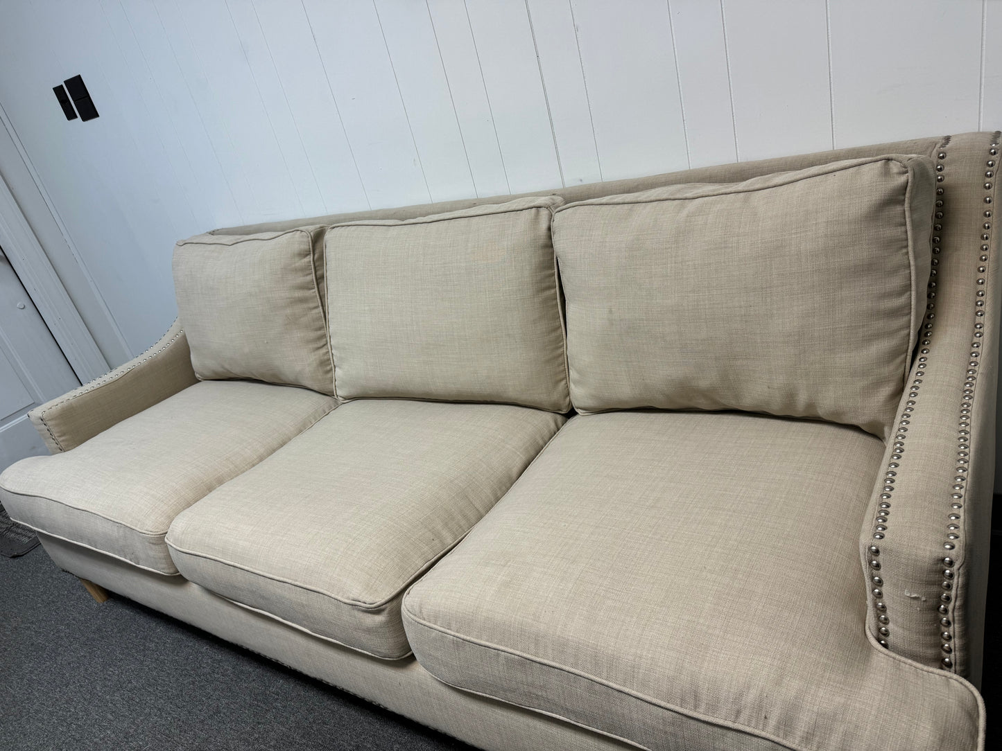 Large cream couch (delivery available)