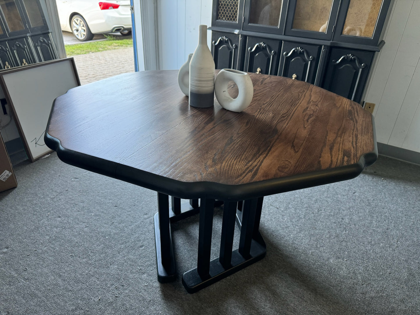 Black/ Wood Dining Table