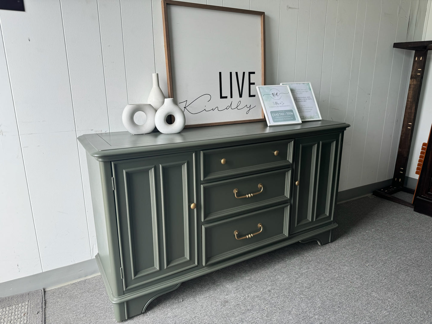 Deep Green Buffet/ Sideboard.