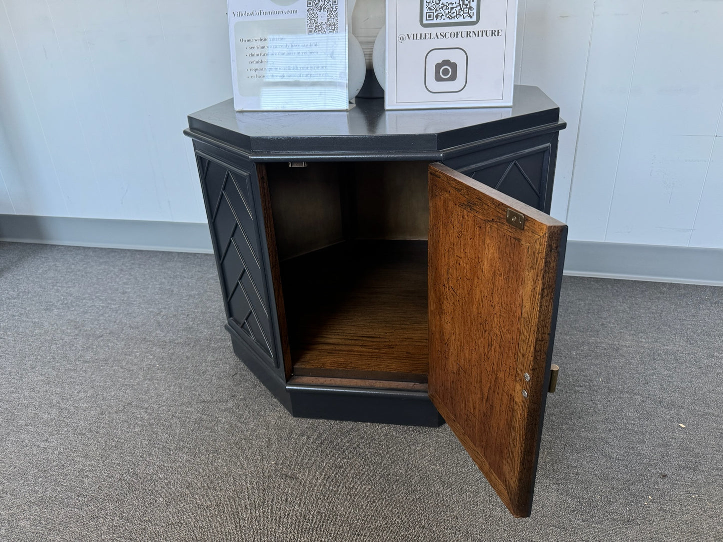 Octagon Black Side/ Coffee Table