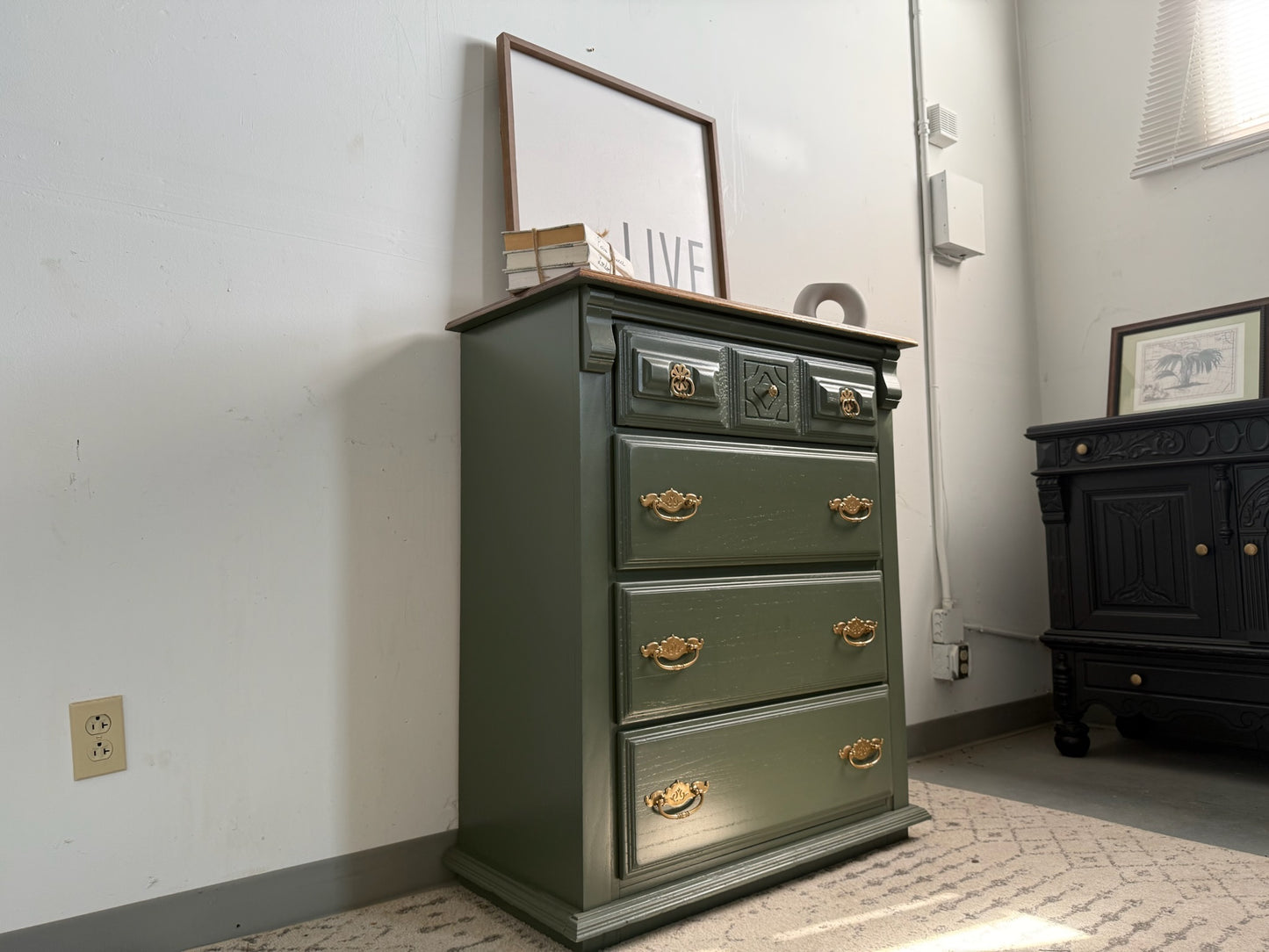 Sage Green Chest of Drawers