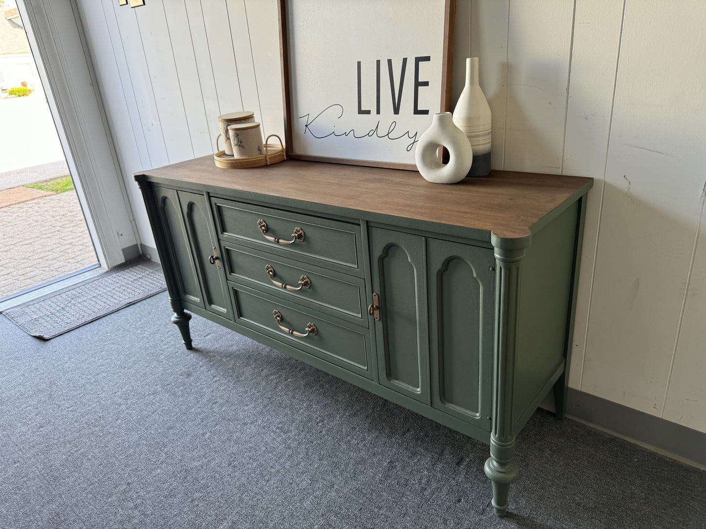 MCM sage Green Buffet