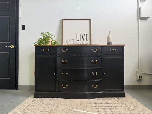 Black Hepplewhite Large Buffet