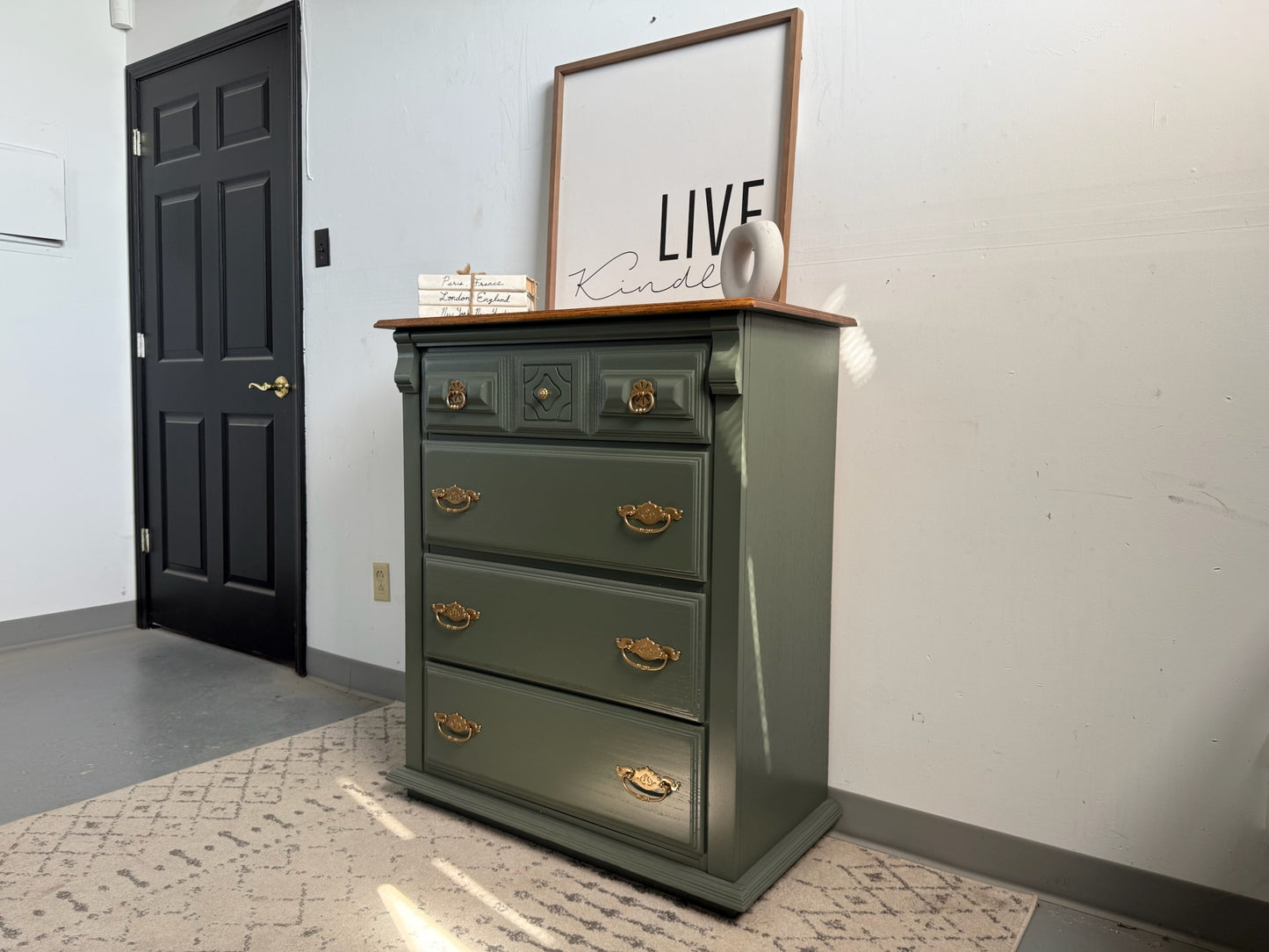 Sage Green Chest of Drawers