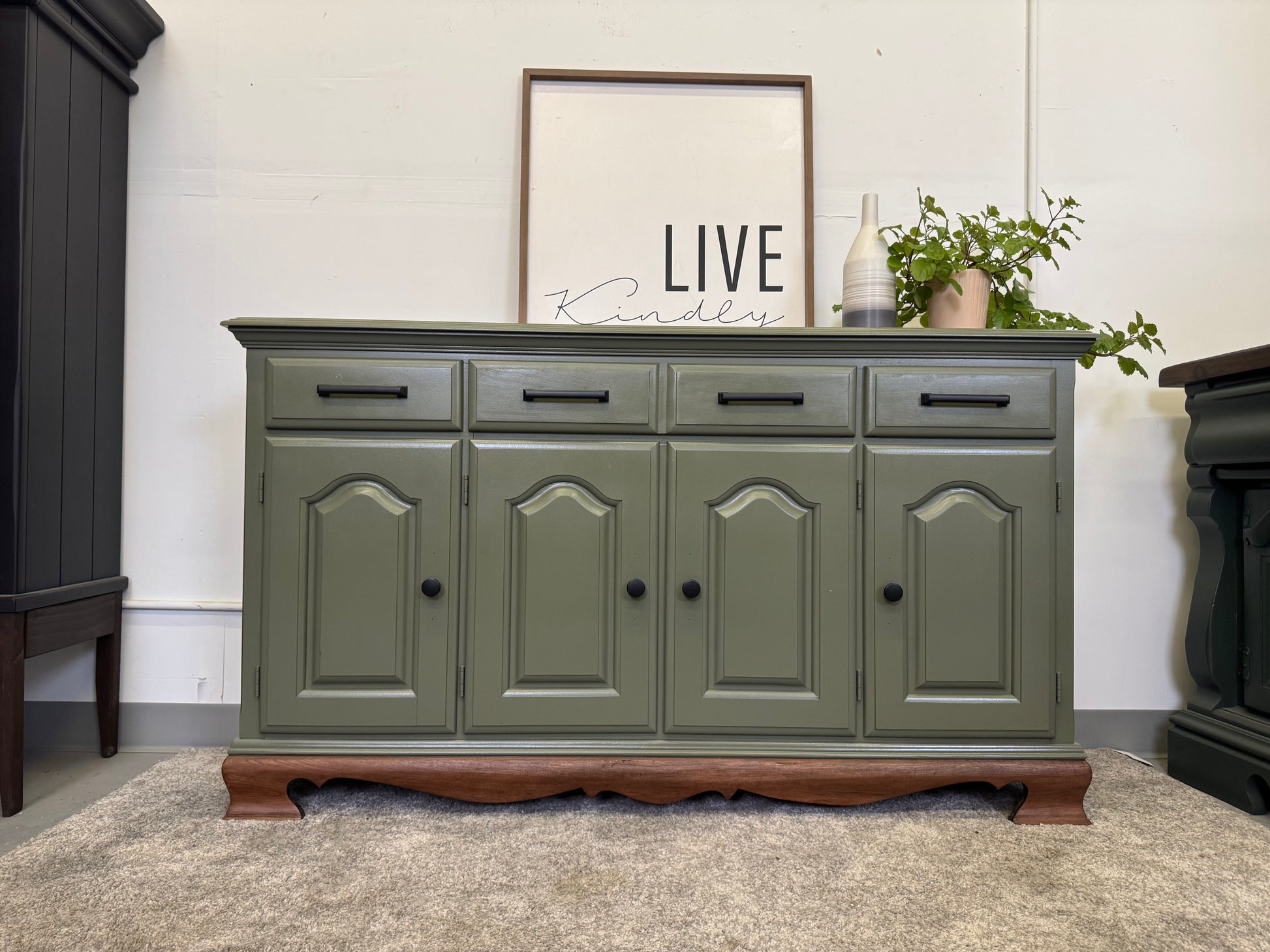 Sage Green Buffet/Sideboard – VillelasCo Furniture Sage Green Buffet/Sideboard – VillelasCo Furniture