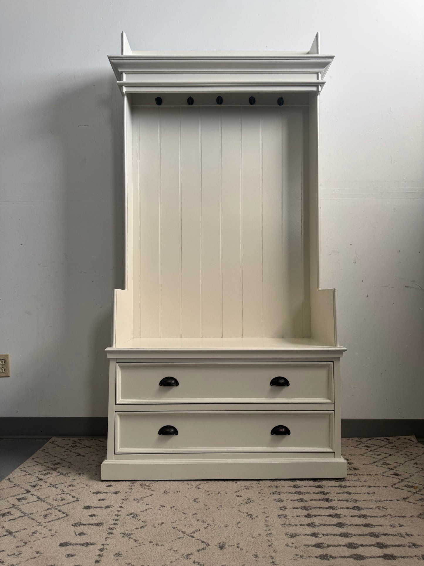 Classic Entry Hall Tree with Bench & Storage