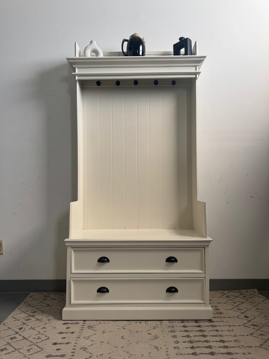 Classic Entry Hall Tree with Bench & Storage