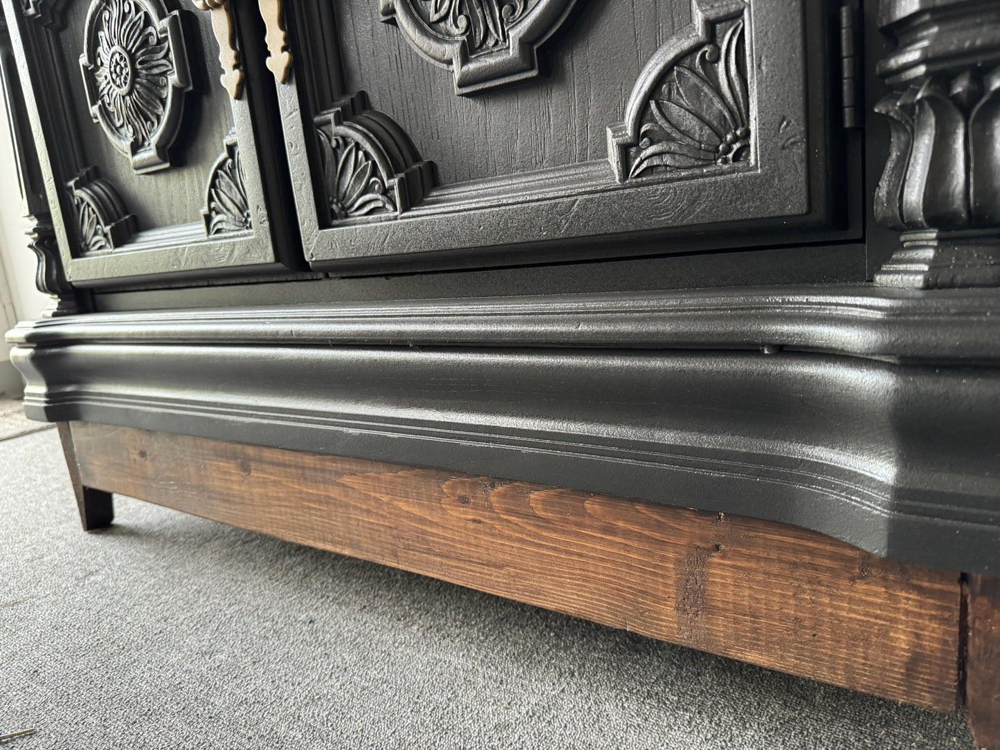 Small Ornate Black Buffet