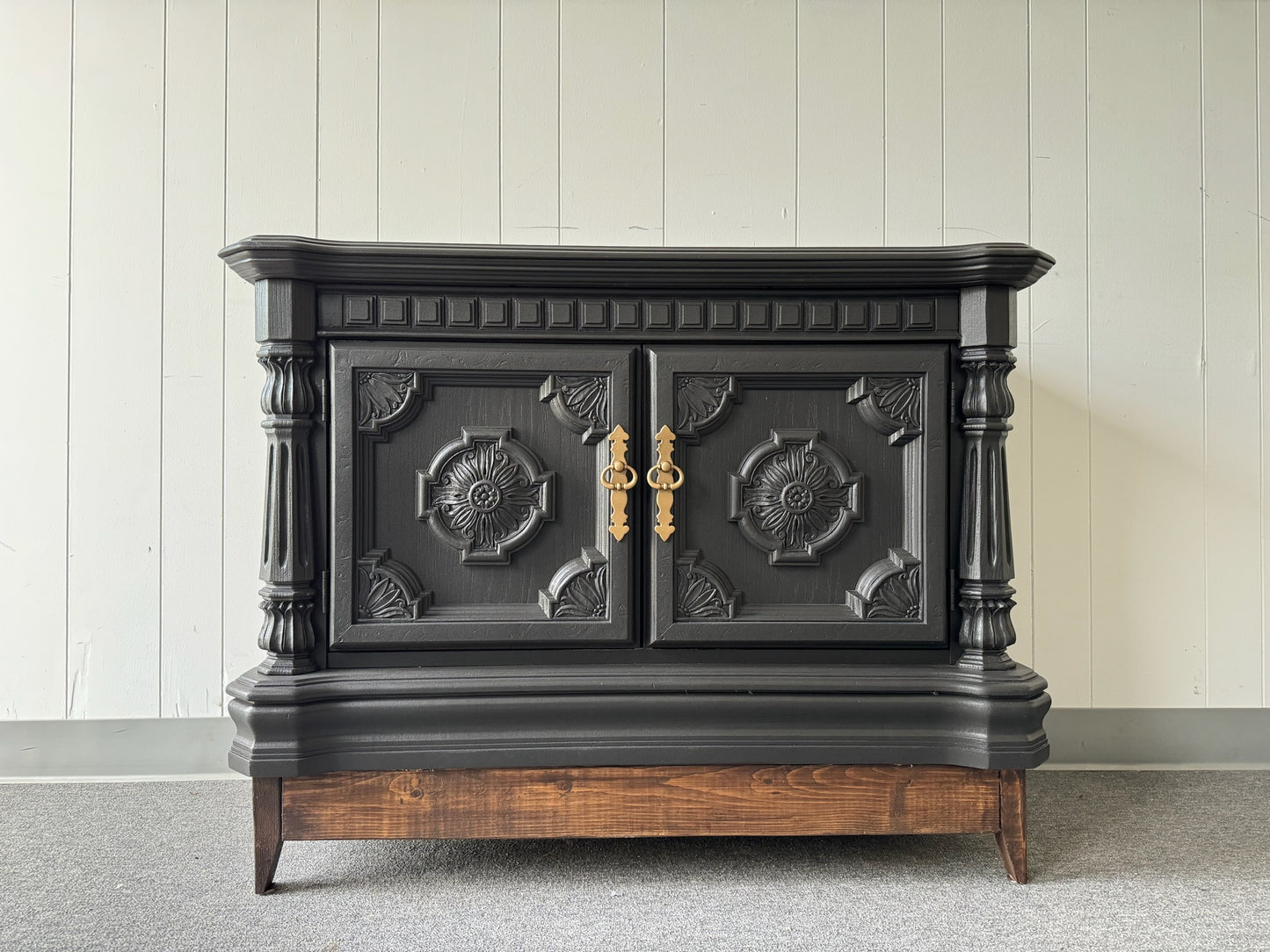 Small Ornate Black Buffet