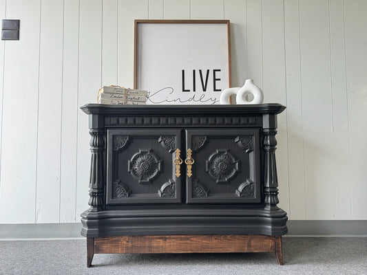 Small Ornate Black Buffet