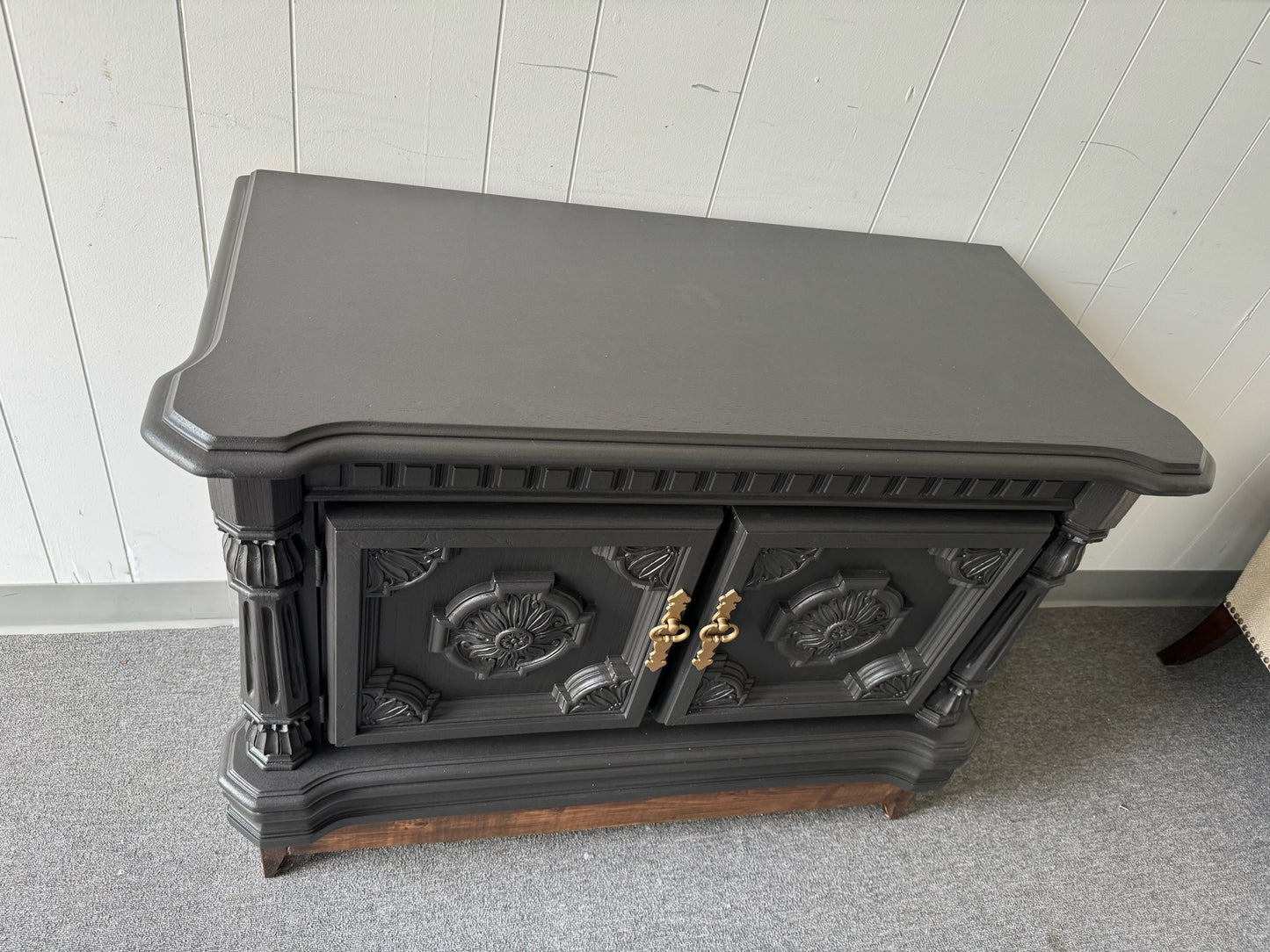 Small Ornate Black Buffet