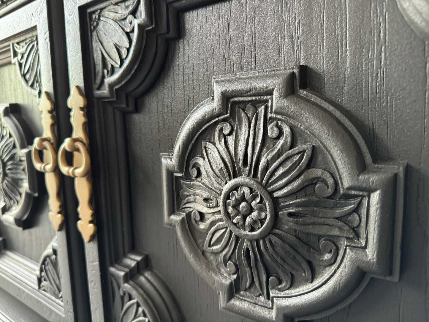 Small Ornate Black Buffet