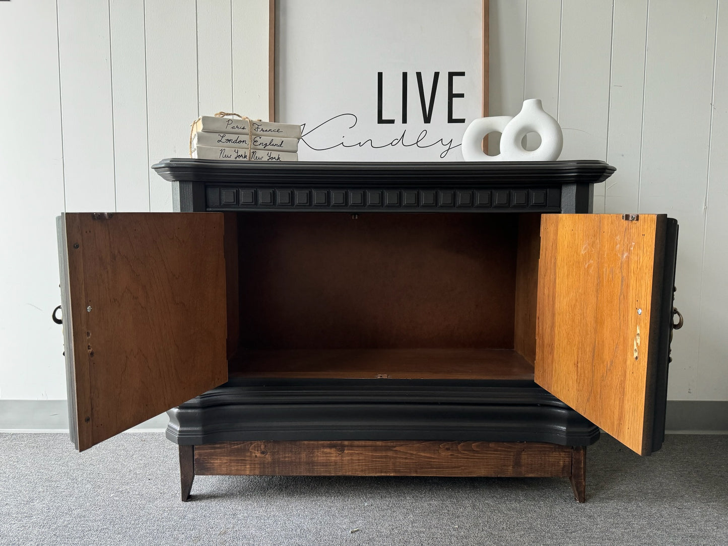 Small Ornate Black Buffet