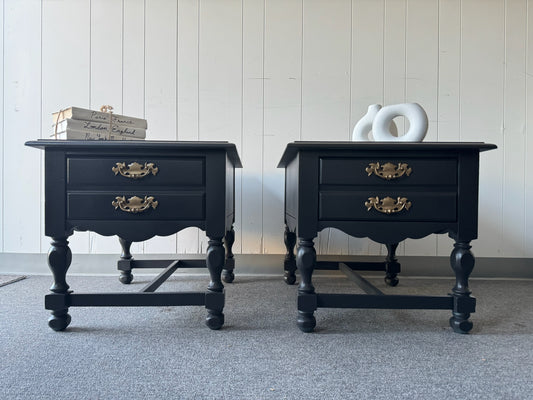 Pair of Black nightstands