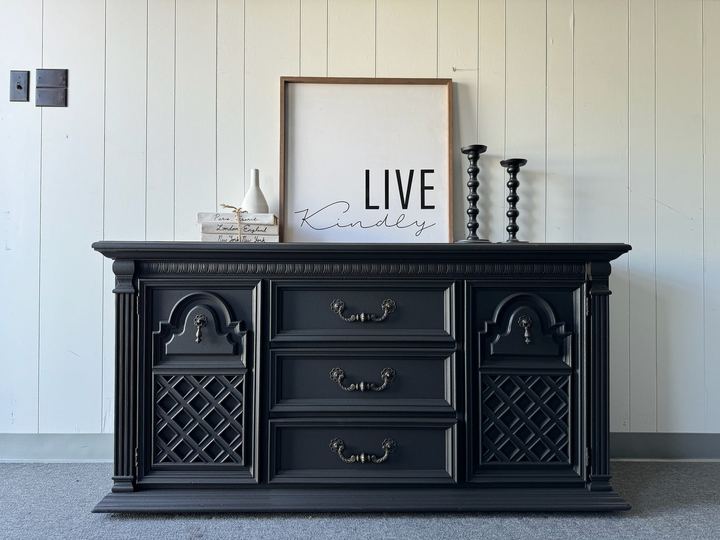 Black Stained Top Buffet