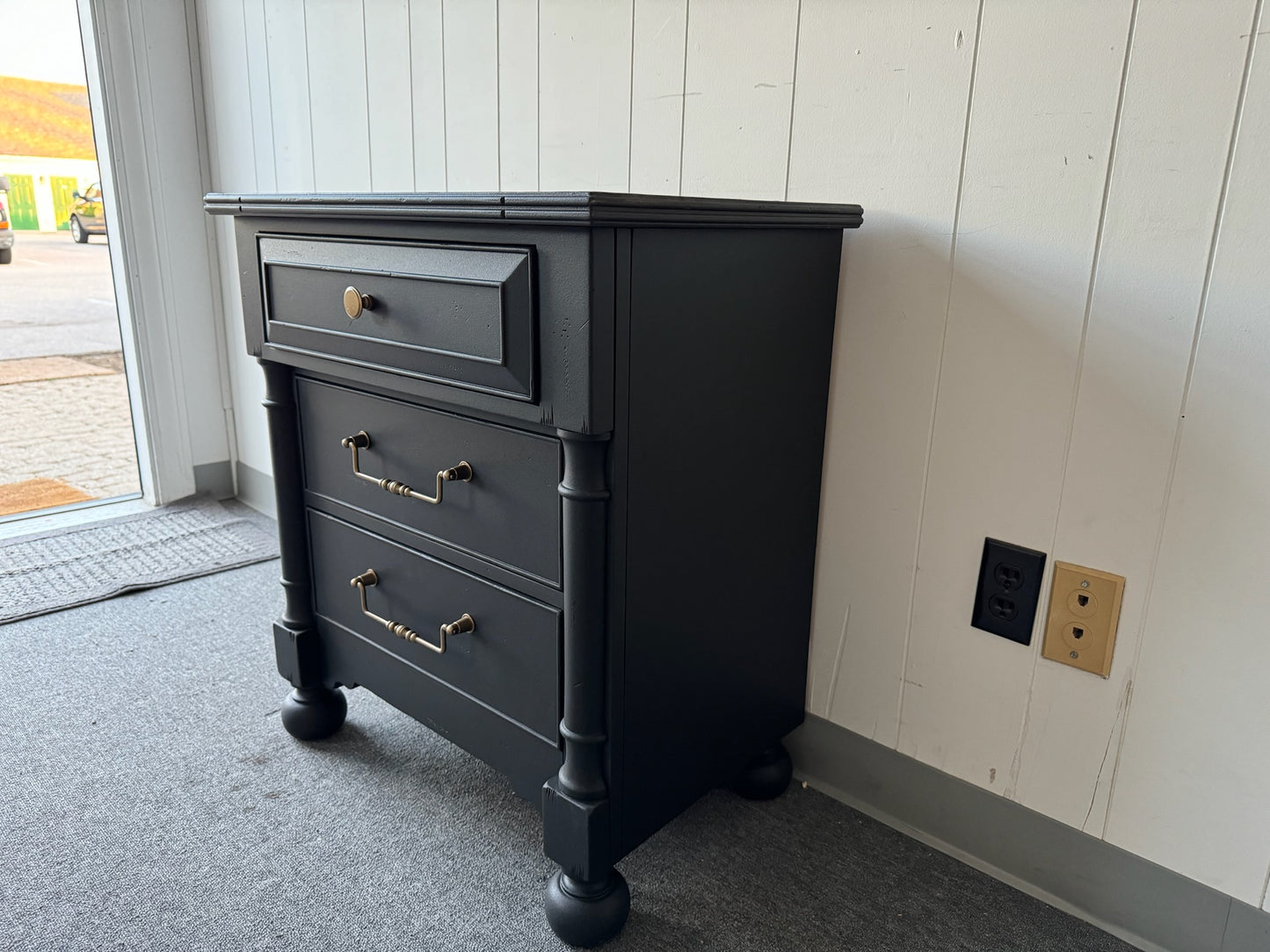 Black Large Night Stand