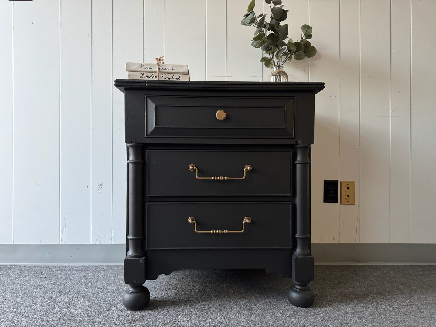 Black Large Night Stand