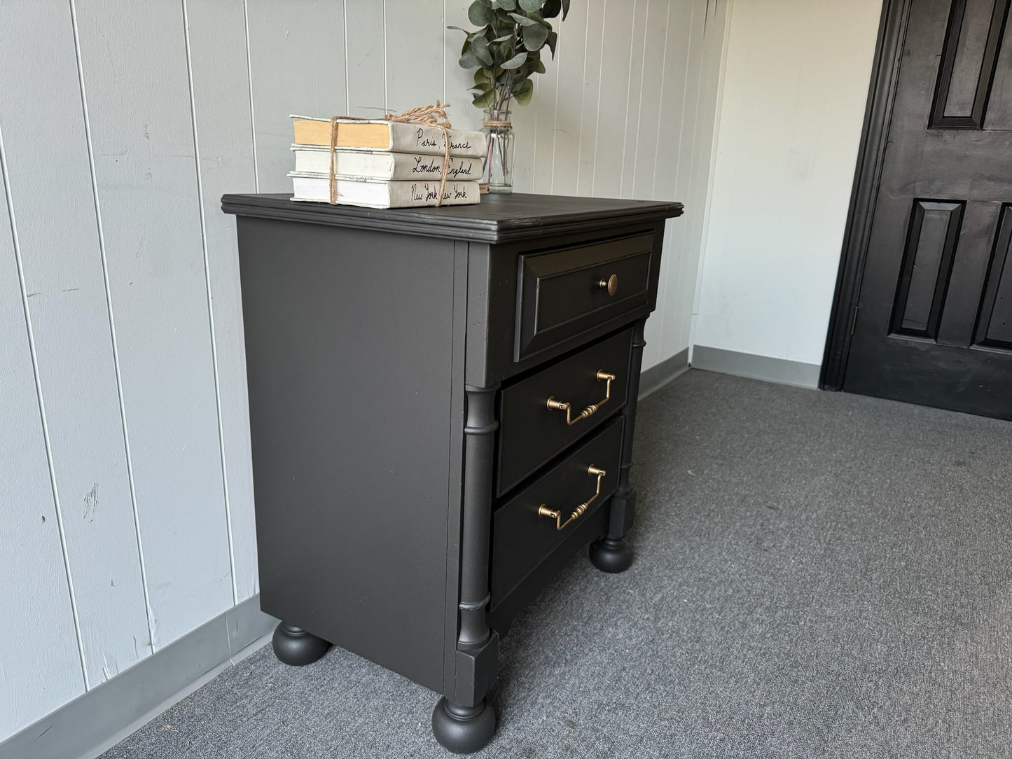 Black Large Night Stand
