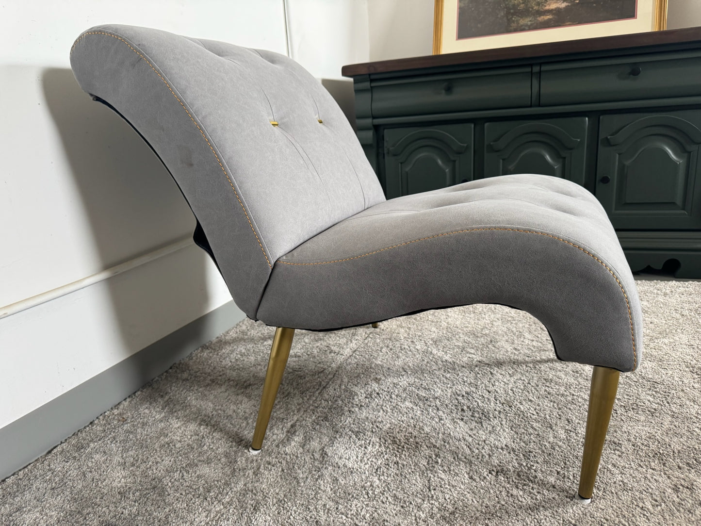 Grey Modern Lounge Accent Chair