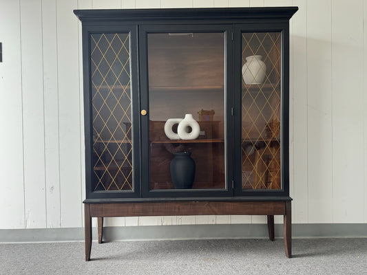 Black Hutch with Wood Base (Delivery Available)