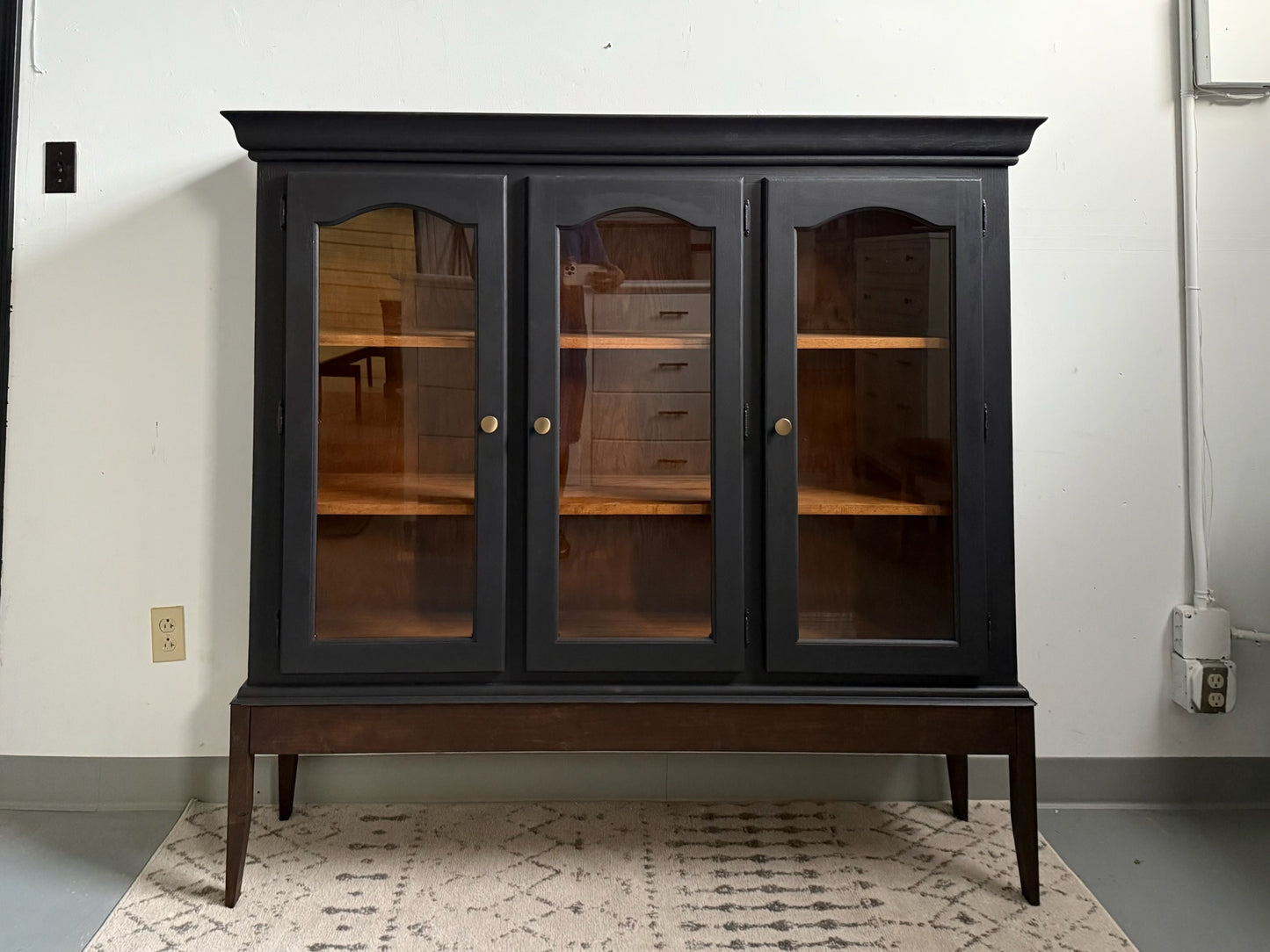 Hutch with Dark Walnut Base