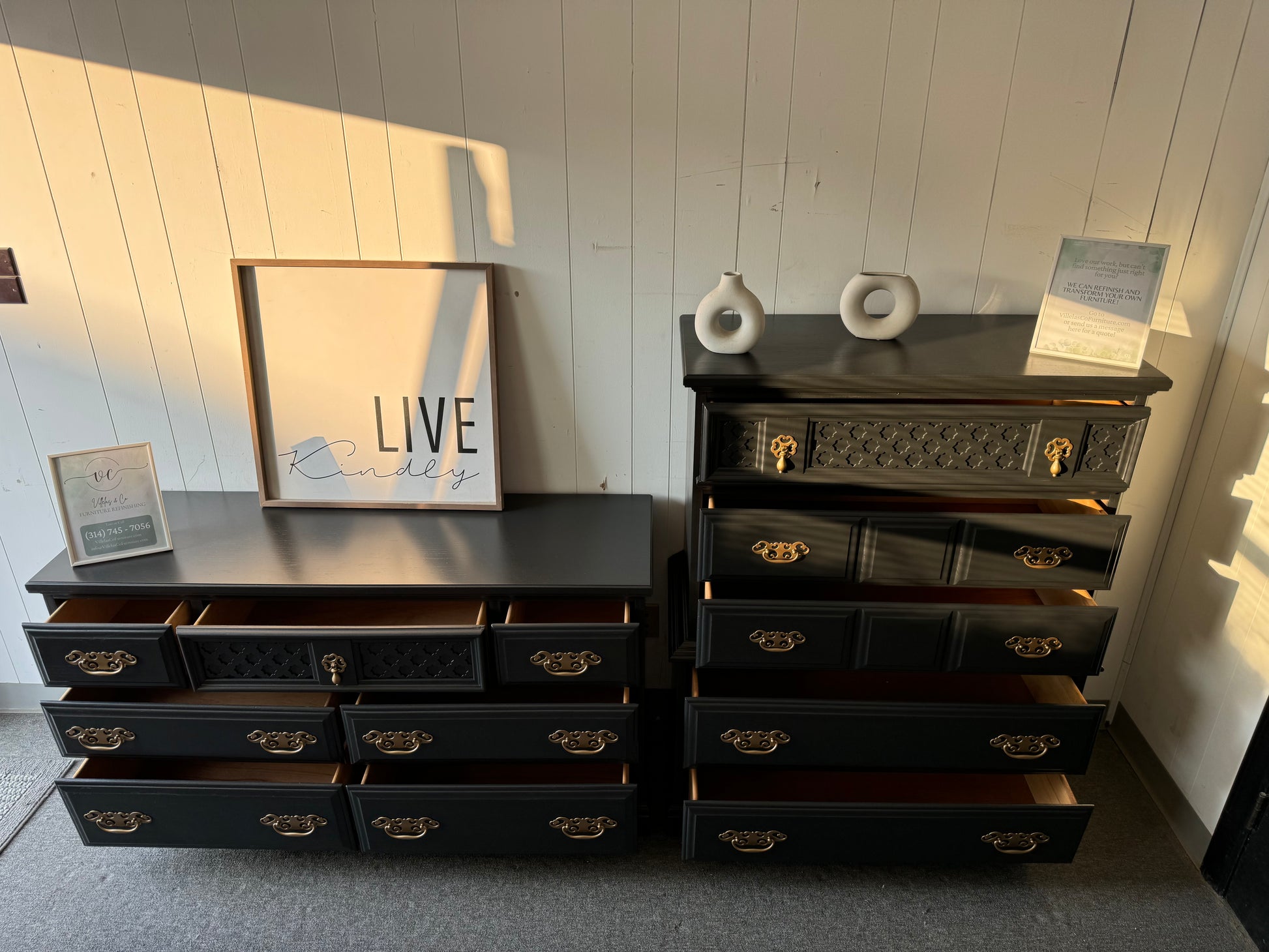 Black Dresser Set VillelasCo Furniture Black Dresser Set VillelasCo Furniture