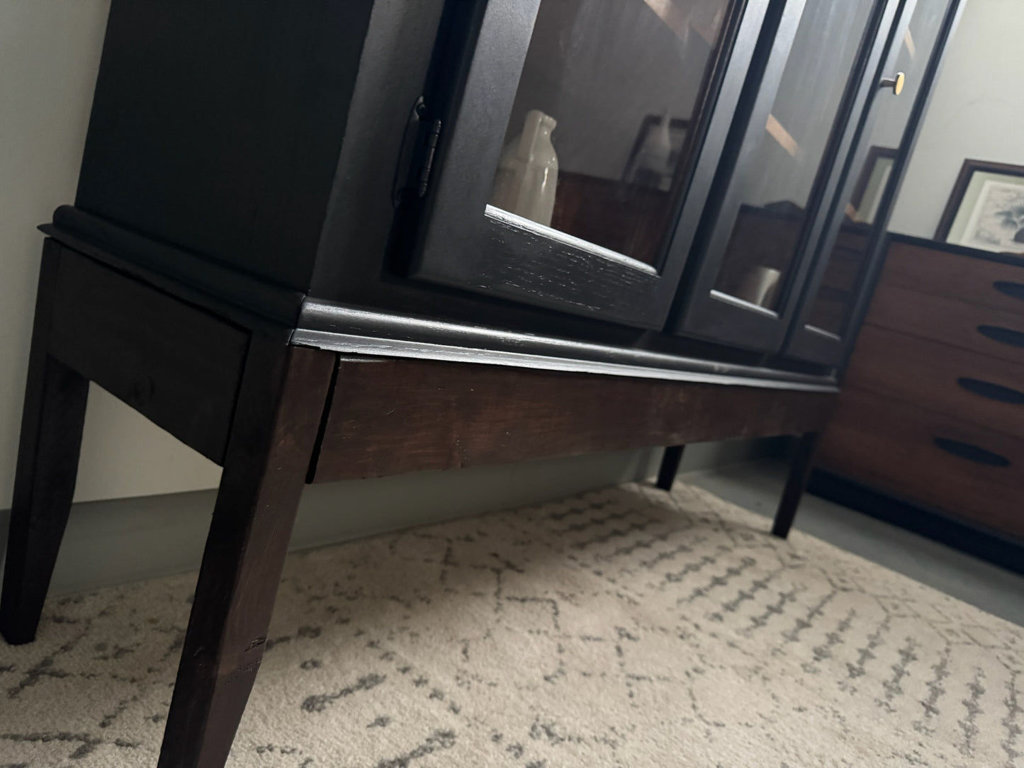 Hutch with Dark Walnut Base